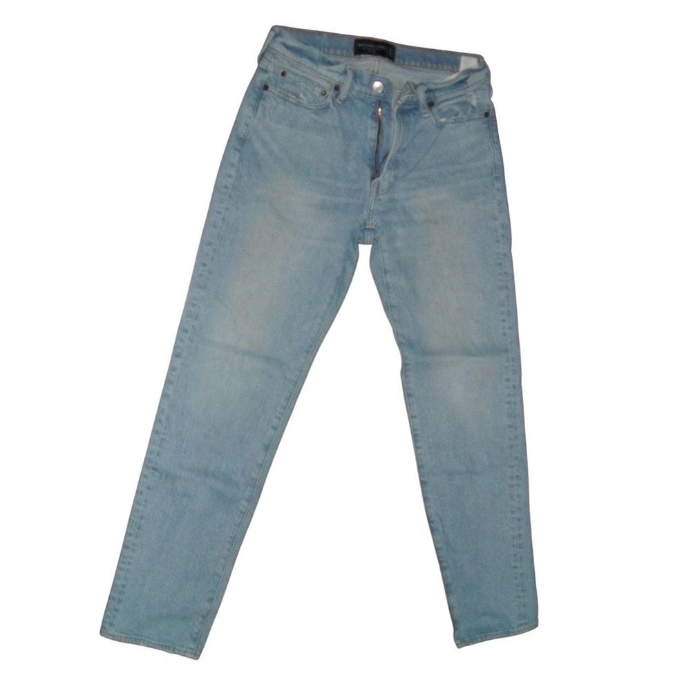 Abercrombie & Fitch Vintage Stretch Straight Jeans Light Wash Mens 30x32 Blue